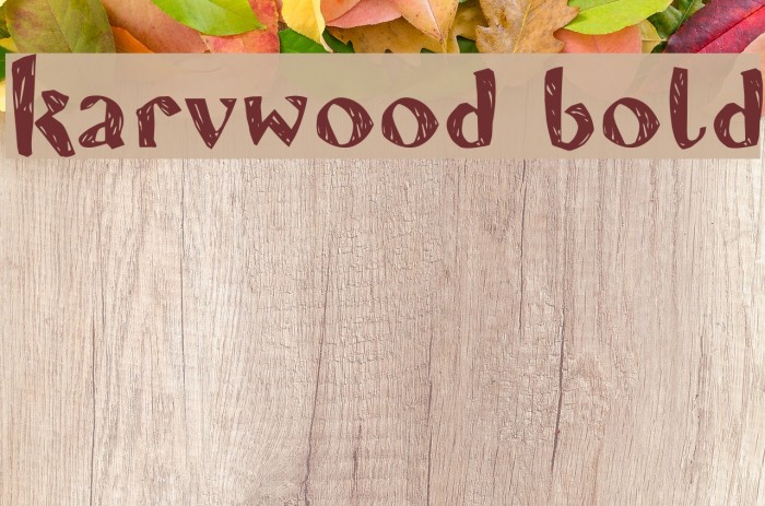 Karvwood bold Font examples