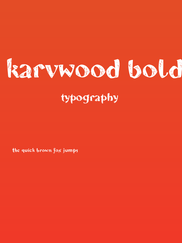 Karvwood bold Poster
