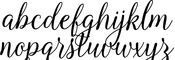 KasandraScript Font LOWERCASE