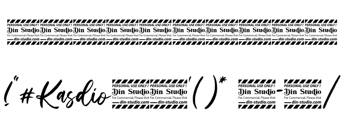 Kasdio Personal Use Font OTHER CHARS