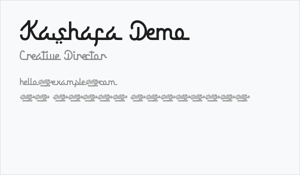 Kashafa Demo Business Card