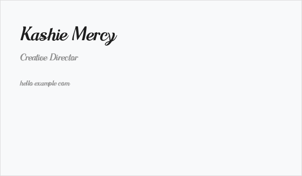 Kashie Mercy Business Card