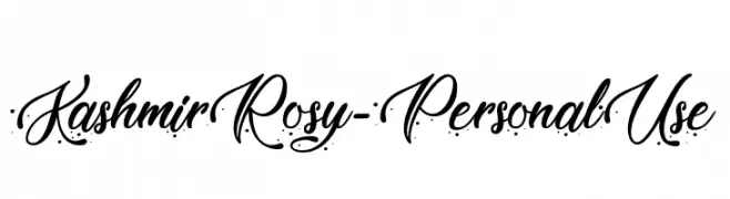 KashmirRosy-PersonalUse  Frei Schriftart Herunterladen