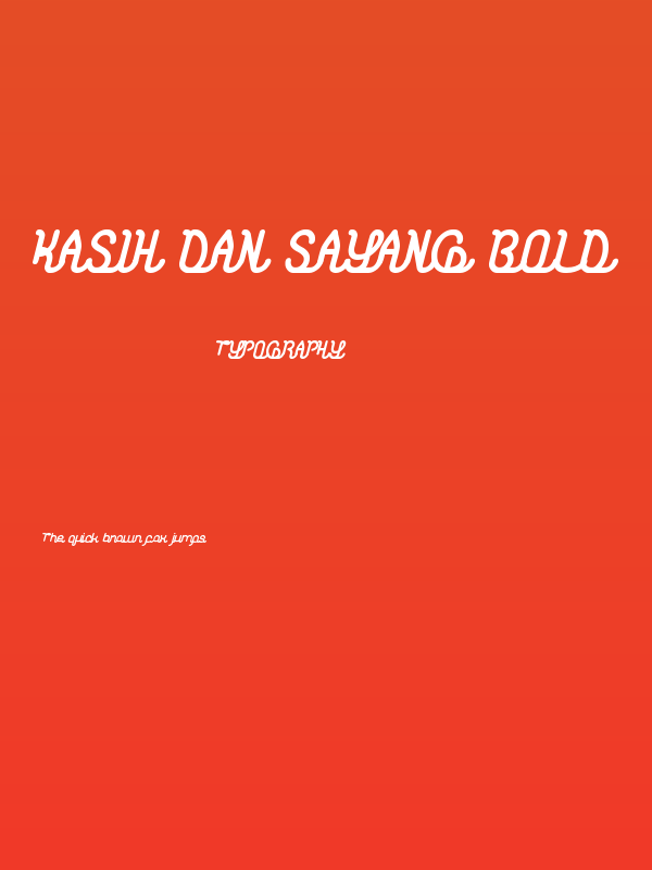 Kasih Dan Sayang Bold Poster