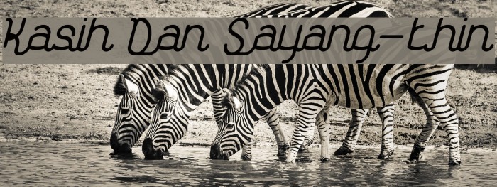 Kasih Dan Sayang-thin Font examples