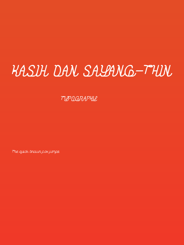 Kasih Dan Sayang-thin Poster