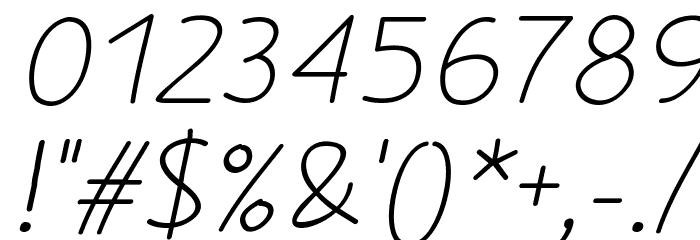 Kasih Italic Font OTHER CHARS