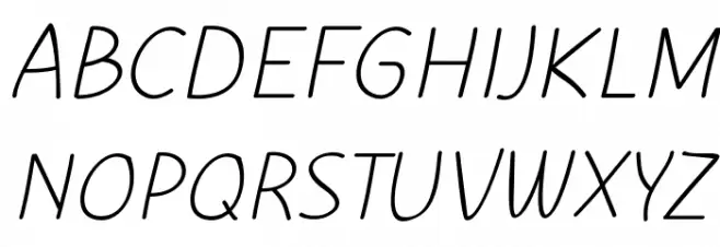 Kasih Italic Polices MAJUSCULES