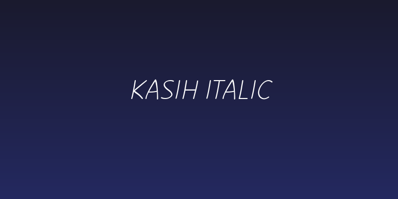 Kasih Italic Social Header