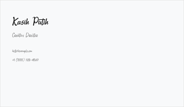 Kasih Putih Business Card