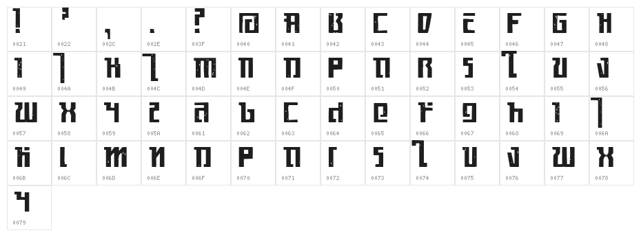 Kasikorn Metacide Character Map
