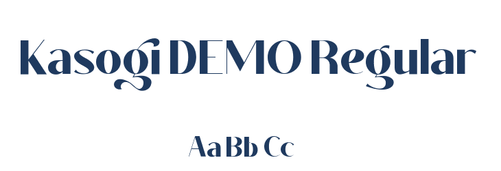 Kasogi DEMO Regular Font Preview