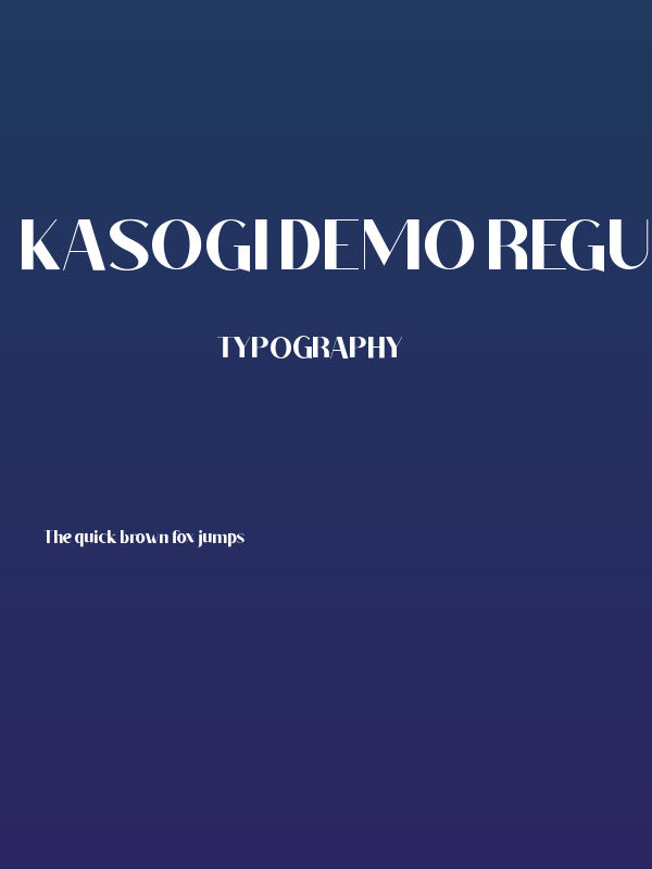 Kasogi DEMO Regular Poster