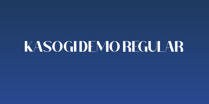 Kasogi DEMO Regular Social Header