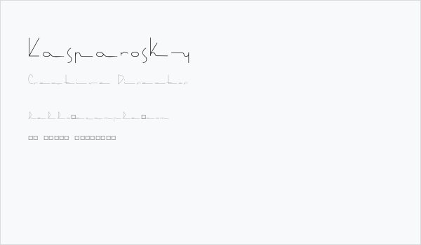 Kasparosky Business Card