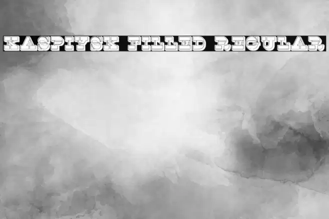 Kaspiysk Filled Regular Font examples