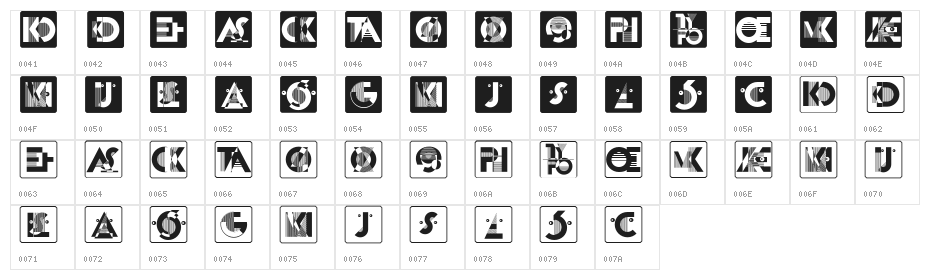 KassandrasMonogramme Character Map