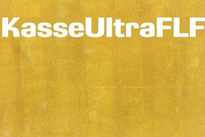 KasseUltraFLF Font examples