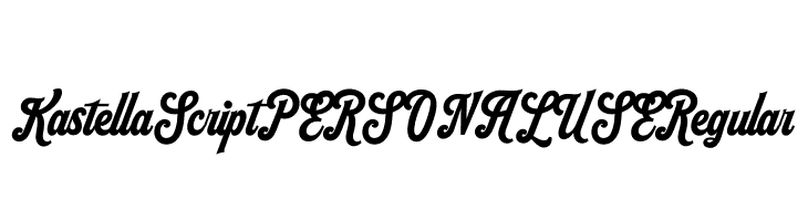 Kastella Script PERSONAL USE Regular  Скачать бесплатные шрифты