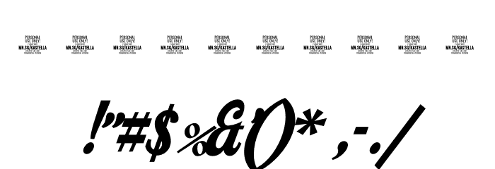 Kastella Script PERSONAL USE Regular Font OTHER CHARS
