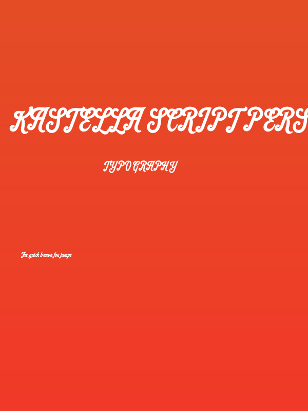 Kastella Script PERSONAL USE Regular Poster