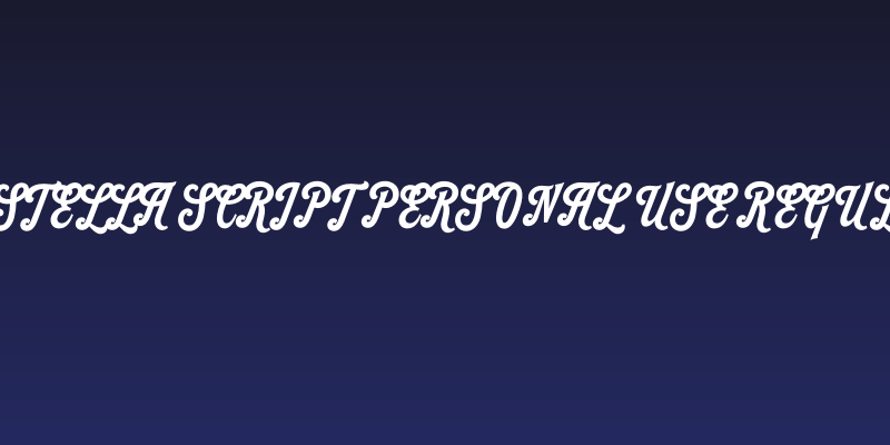 Kastella Script PERSONAL USE Regular Social Header