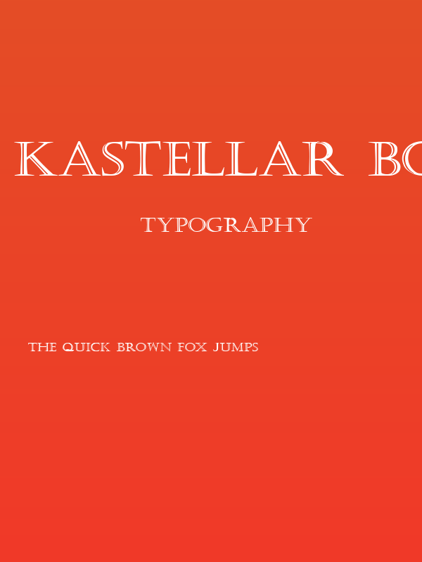 Kastellar Bold Poster