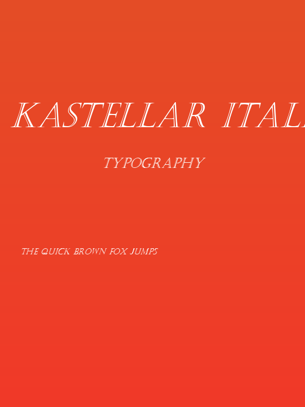 Kastellar Italic Poster