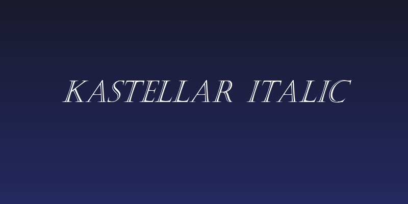 Kastellar Italic Social Header