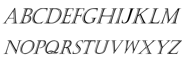 Kastellar Italic Font LOWERCASE