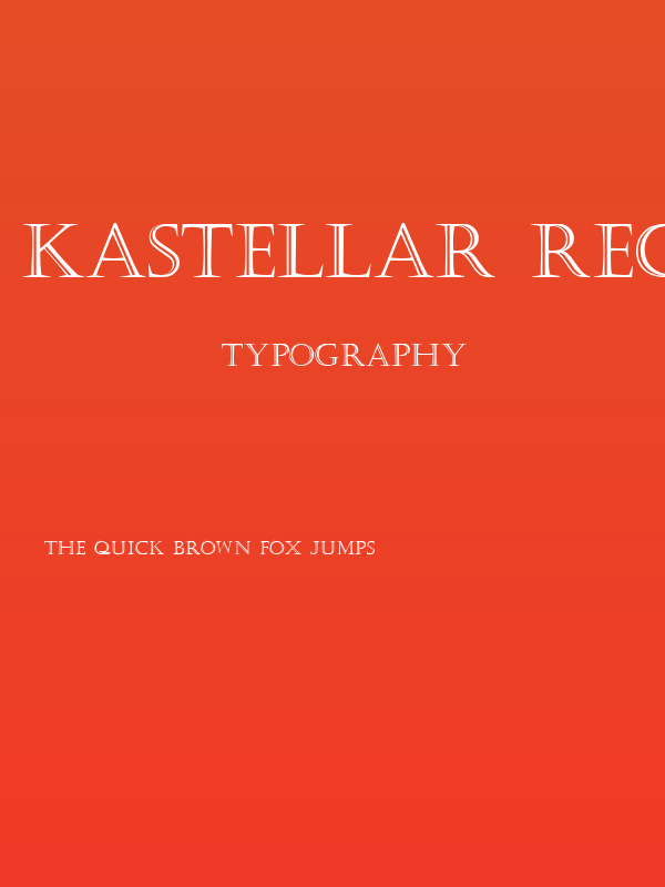 Kastellar Regular Poster