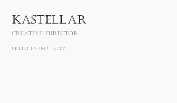 Kastellar Business Card