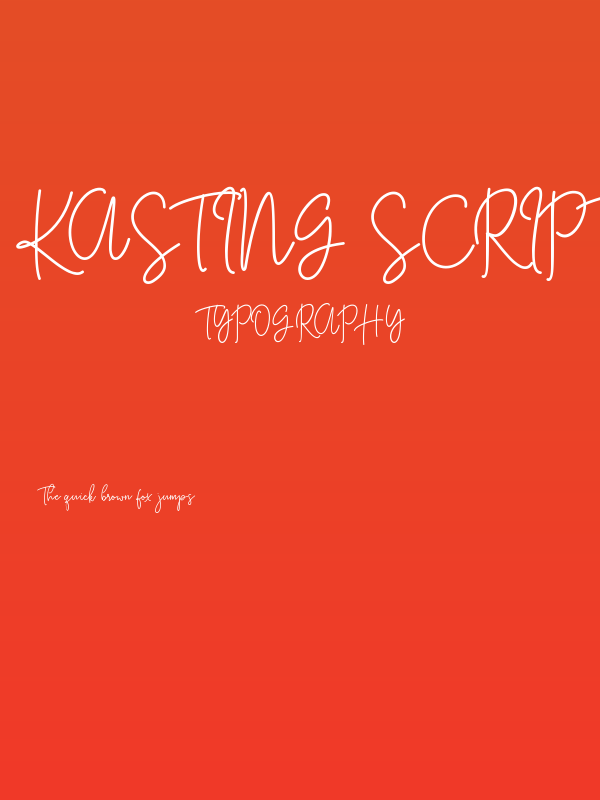 Kasting Script Poster