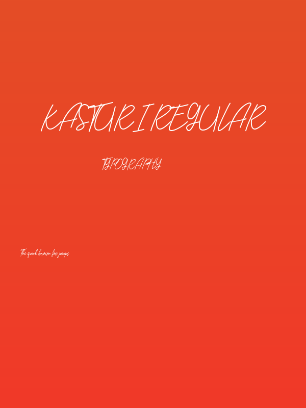 Kasturi Regular Poster