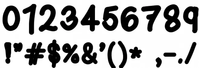 Kasuki Hand Bold Font OTHER CHARS