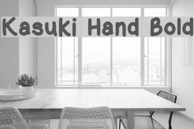 Kasuki Hand Bold Font examples