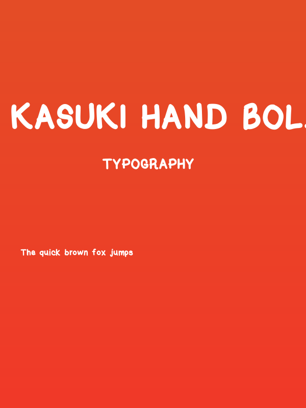 Kasuki Hand Bold Poster