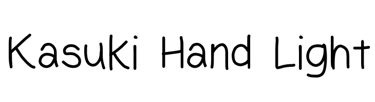 Kasuki Hand Light Font