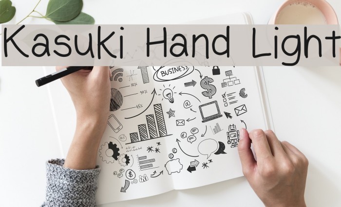 Kasuki Hand Light Font examples