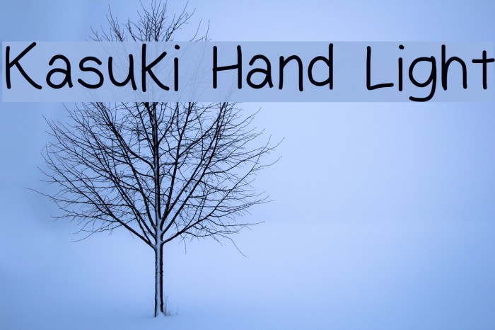 Kasuki Hand Light Font examples