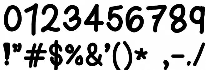 Kasuki Hand Normal Font OTHER CHARS