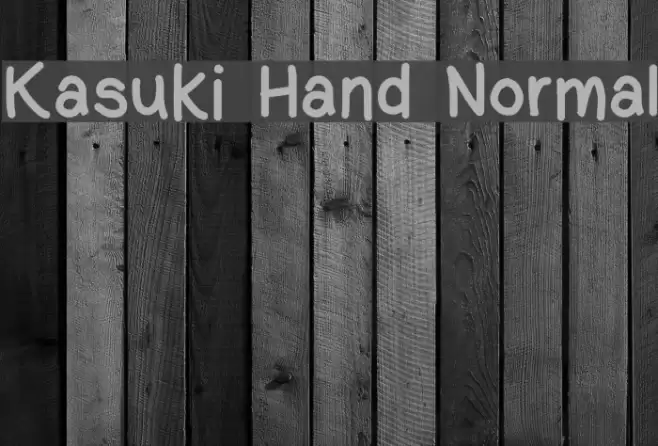 Kasuki Hand Normal Font examples