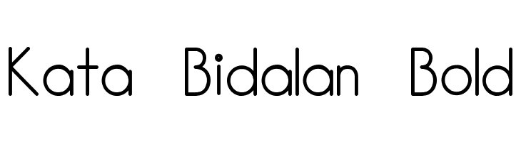 Kata Bidalan Bold Font