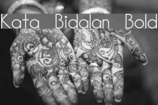Kata Bidalan Bold Font examples