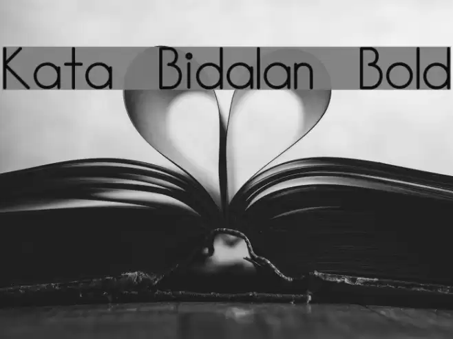 Kata Bidalan Bold Font examples