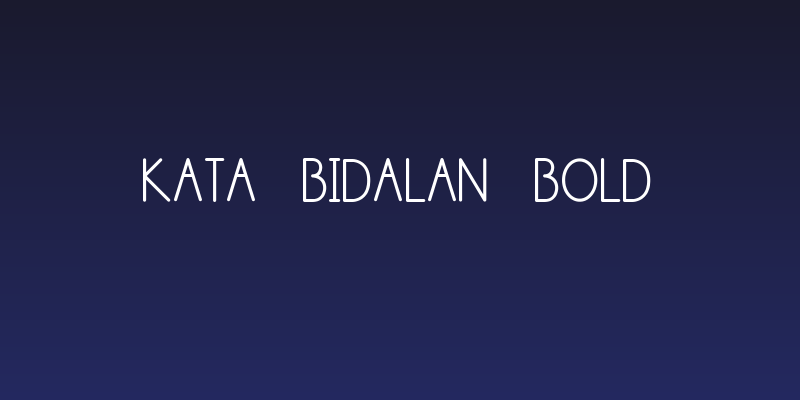 Kata Bidalan Bold Social Header
