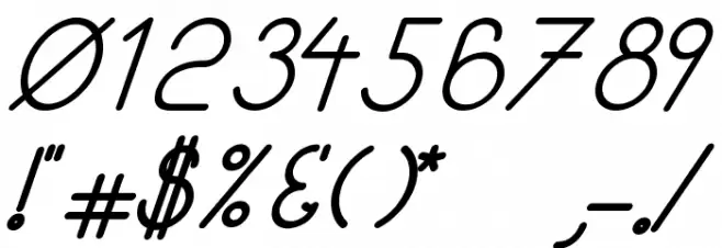 Kata Bidalan Italic Bold Font OTHER CHARS