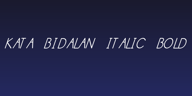 Kata Bidalan Italic Bold Social Header