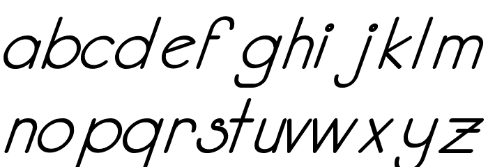Kata Bidalan Italic Bold Font LOWERCASE