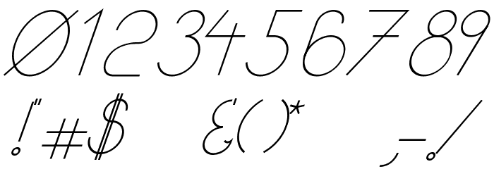 Kata Bidalan Italic Font OTHER CHARS